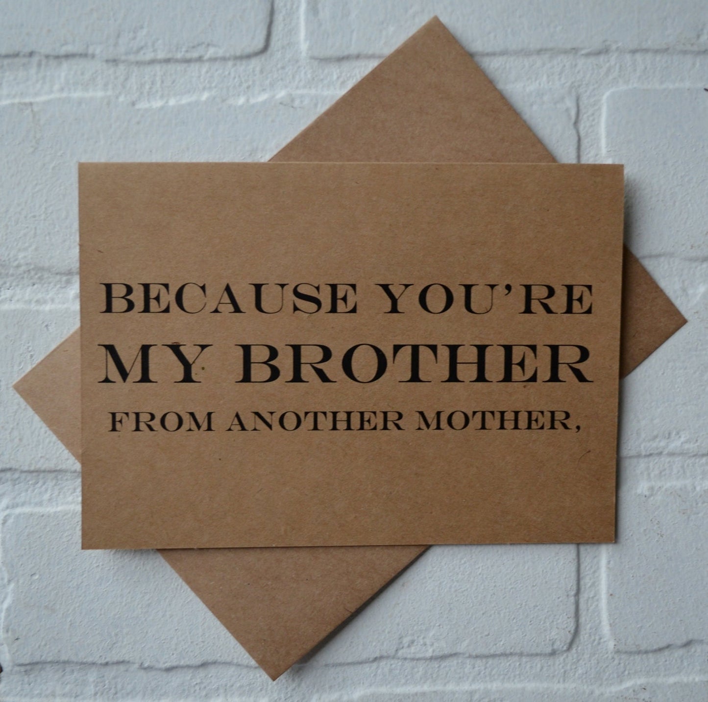 Because you're my brother from another mother | groomsmen proposal card | wedding party invite