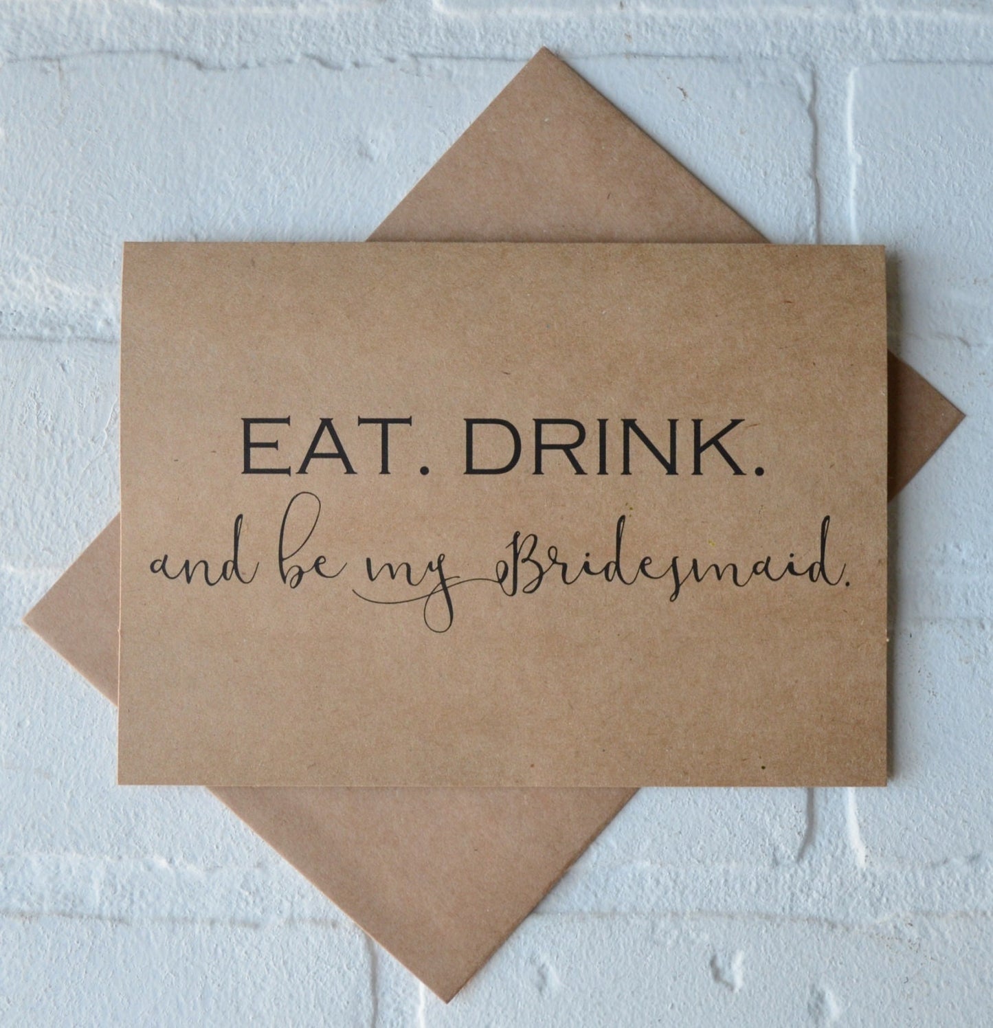 Eat drink and be my bridesmaid | bridesmaid proposal card | wedding party invite