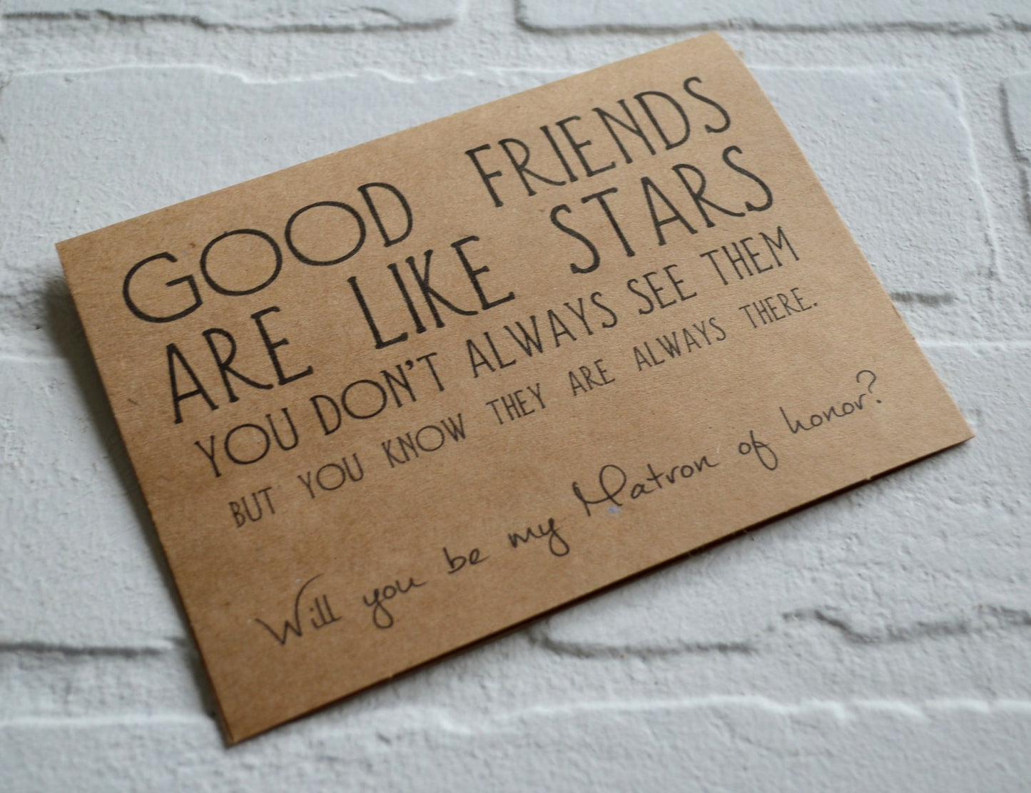 GOOD FRIENDS are like stars bridesmaid proposal cards | wedding party invite