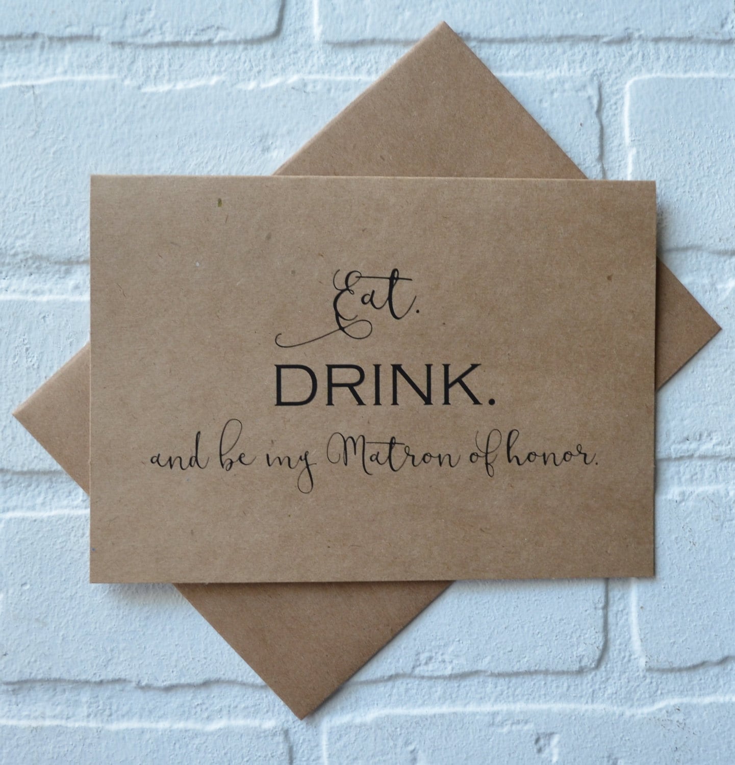 Eat drink and be my bridesmaid | bridesmaid proposal card | wedding party invite