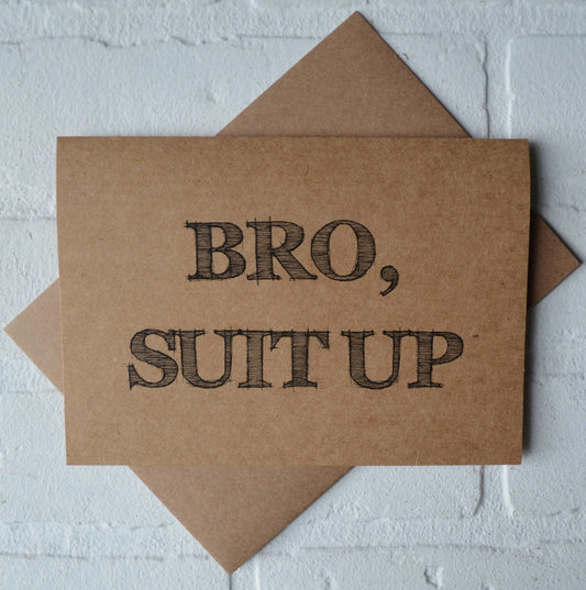 Bro suit up | Officiant Proposal Card | Wedding Party Invite