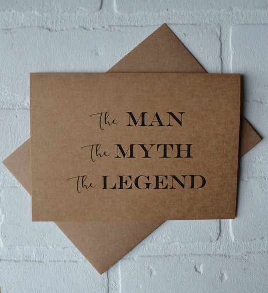 The MAN the MYTH the LEGEND | groomsmen proposal cards | wedding party invite