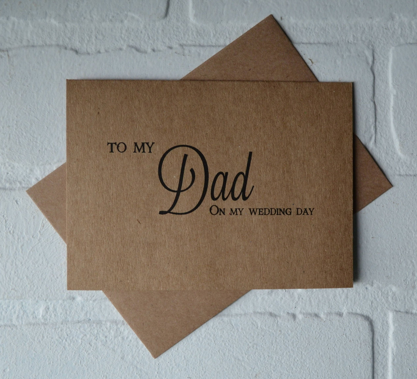 To my DAD WEDDING DAY card thank you parents card kraft father thank you card parent wedding cards on my wedding day daddy thank you cards