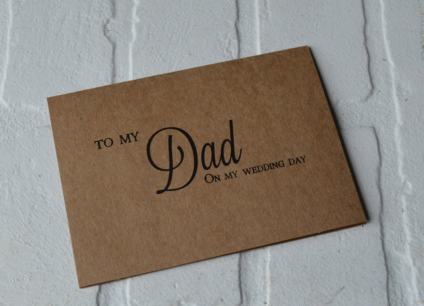 To my DAD WEDDING DAY card thank you parents card kraft father thank you card parent wedding cards on my wedding day daddy thank you cards