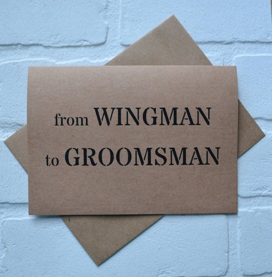 From wingman to groomsman | groomsmen proposal cads | wedding party invite