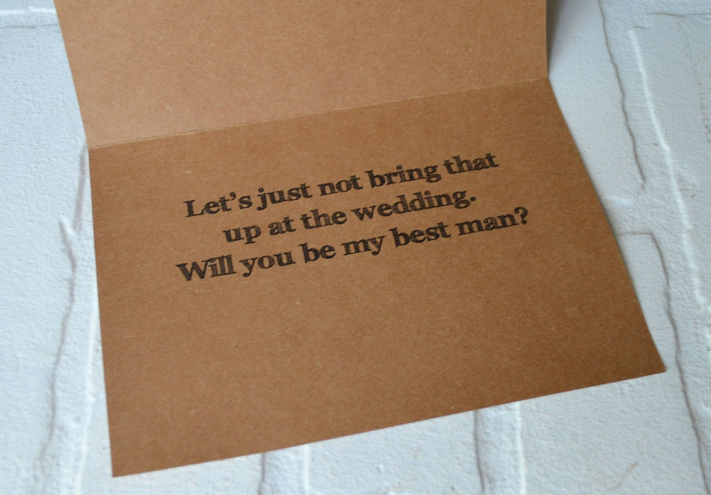 I said I WOULD NEVER do this | groomsmen proposal cards | wedding party invite