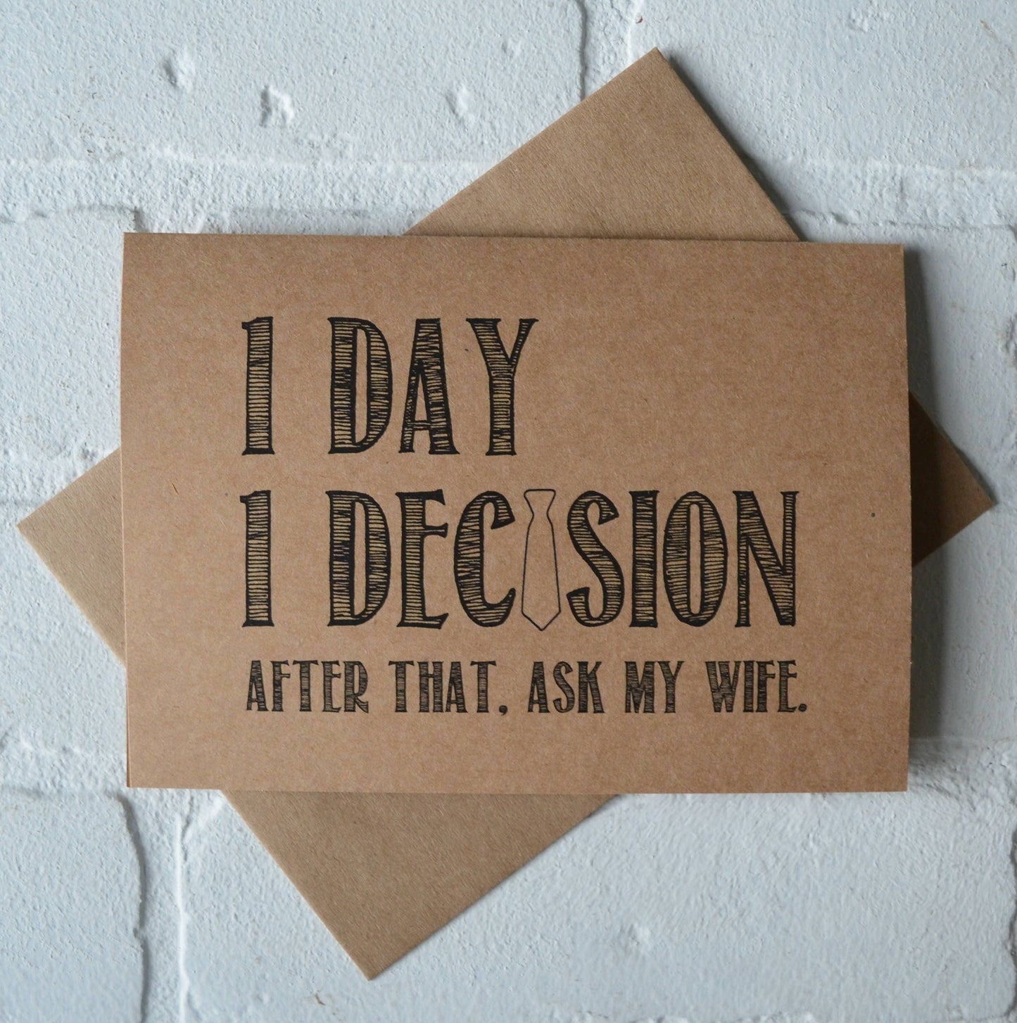 1 DAY 1 DECISION after that ask my WIFE | groomsmen proposal card | wedding party invite