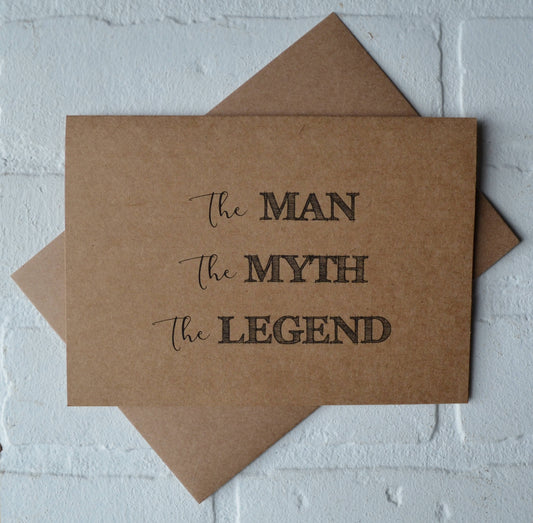 The MAN the MYTH the LEGEND | groomsmen proposal cards | wedding party invite