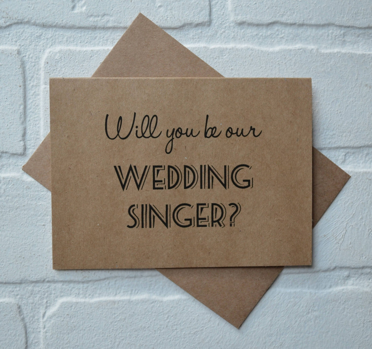 WILL be our wedding SINGER wedding card singing at ceremony card will you sing at our wedding ceremony singer wedding music card