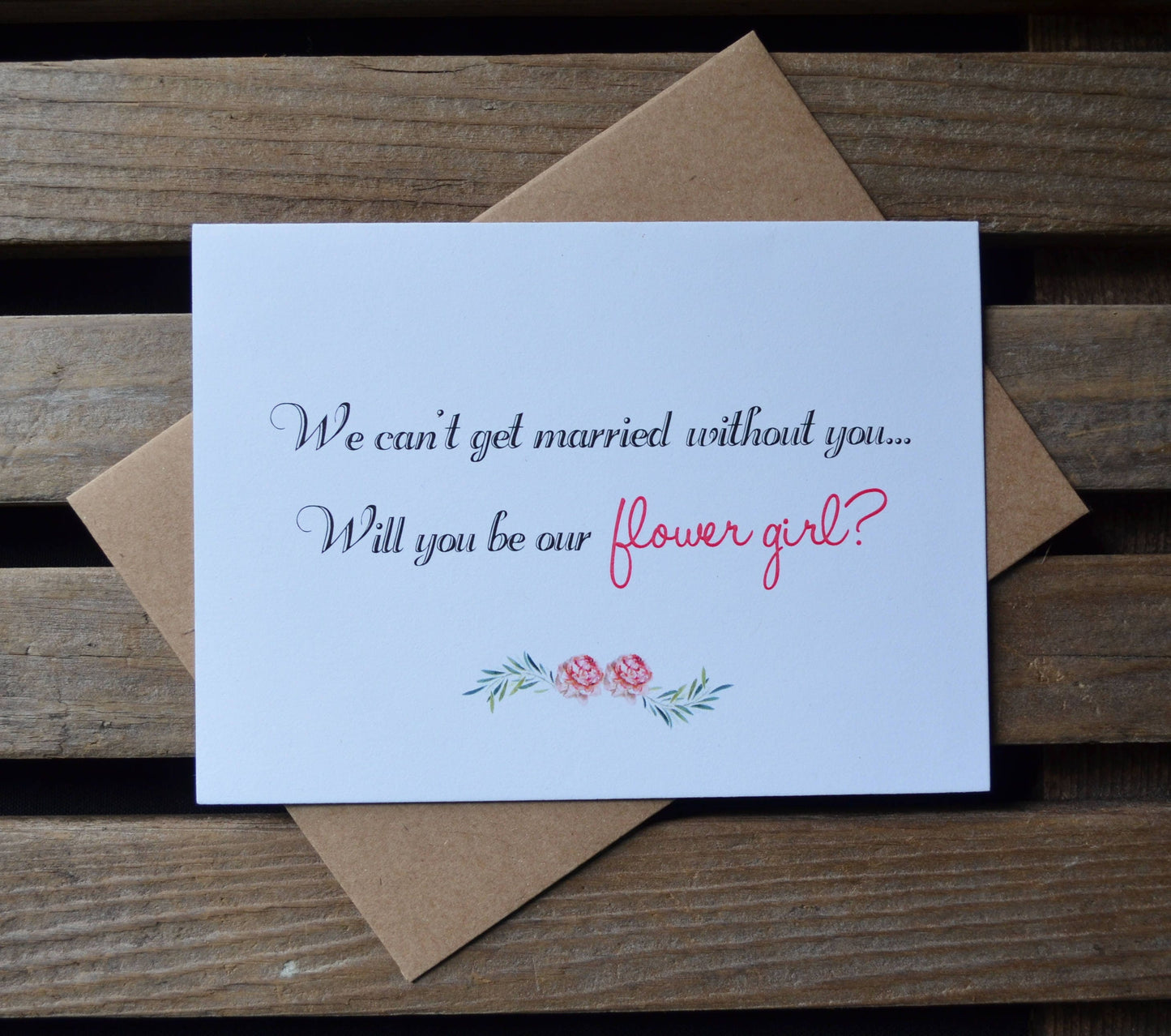 We can't get married without you | Flower Girl Proposal | Wedding Party Invite