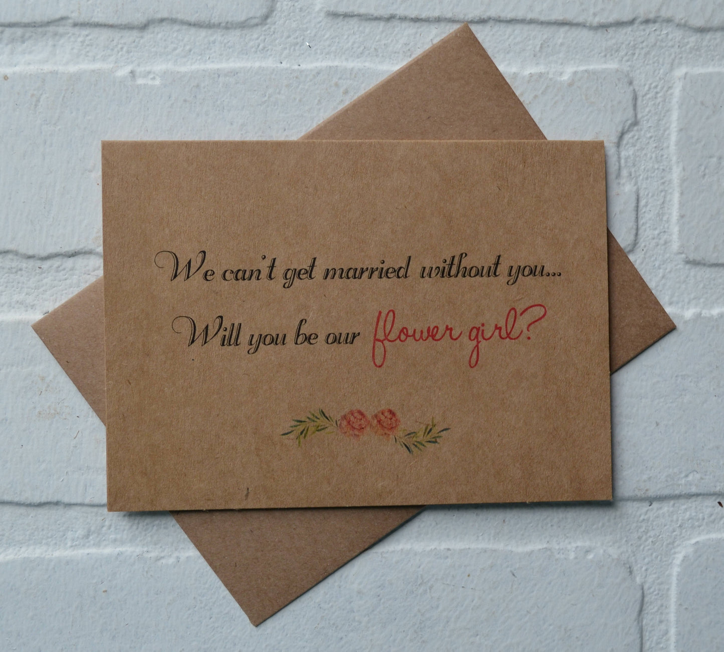 We can't get married without you | Flower Girl Proposal | Wedding Party Invite