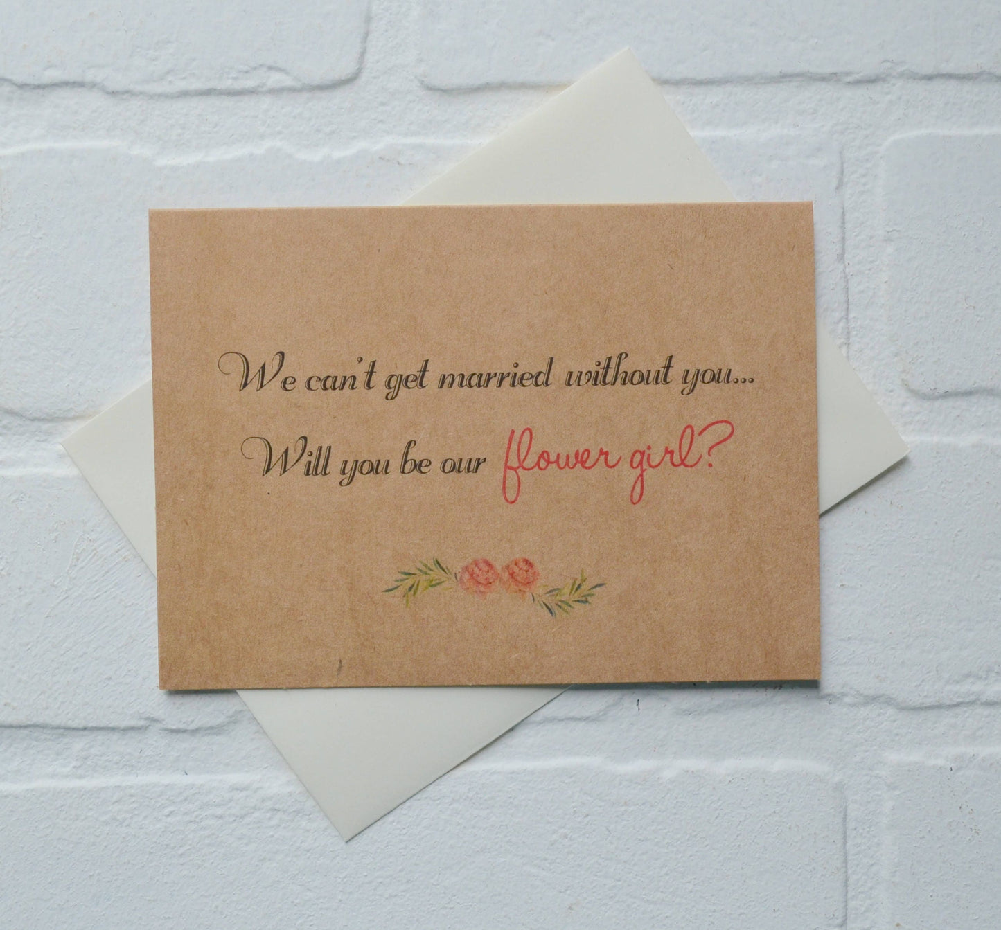 We can't get married without you | Flower Girl Proposal | Wedding Party Invite