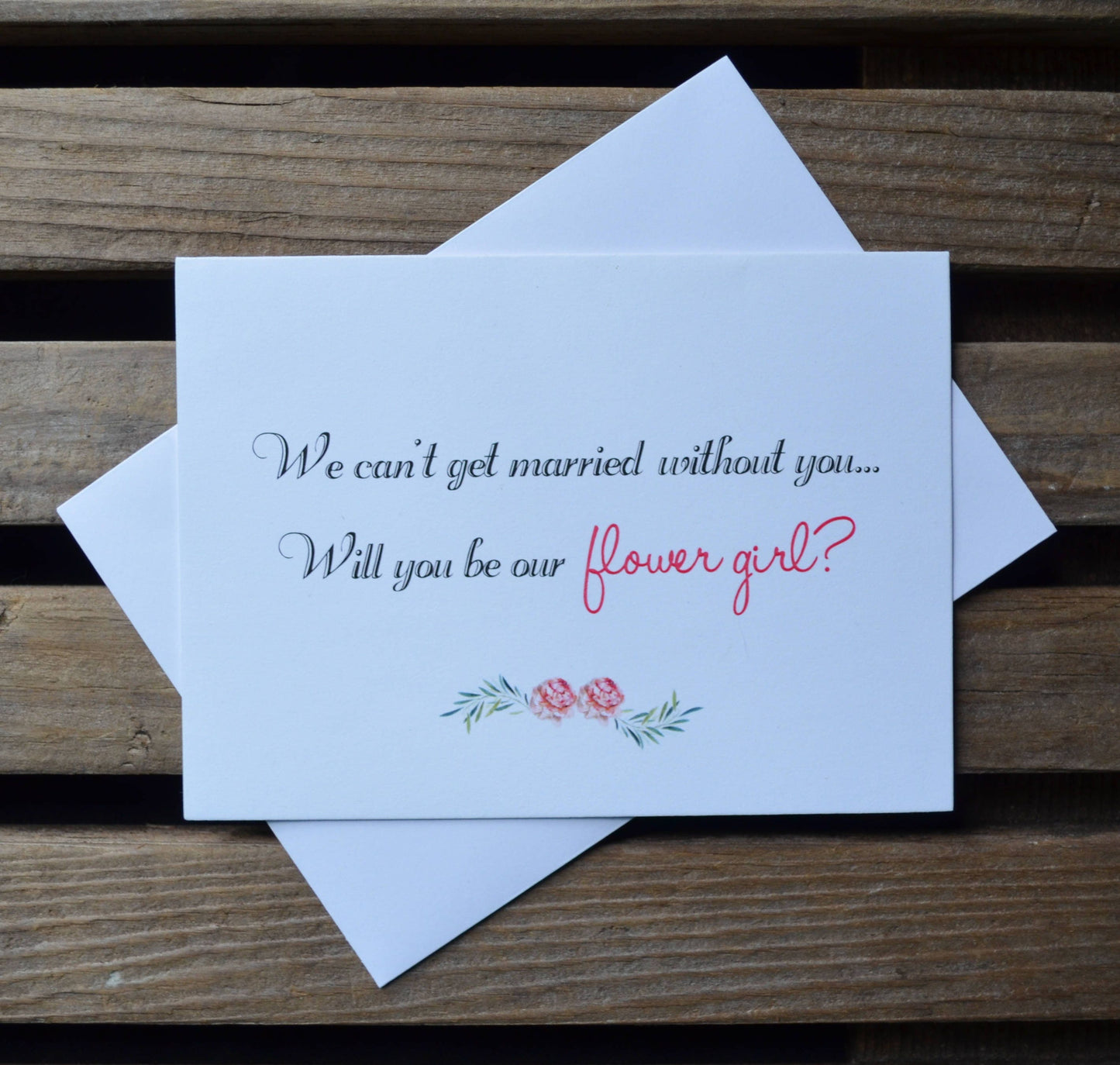 We can't get married without you | Flower Girl Proposal | Wedding Party Invite