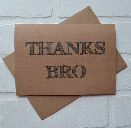 THANKS BRO groomsman thank you cards funny groomsman card kraft bridal card groomsman funny thank you wedding cards best man bridal cards