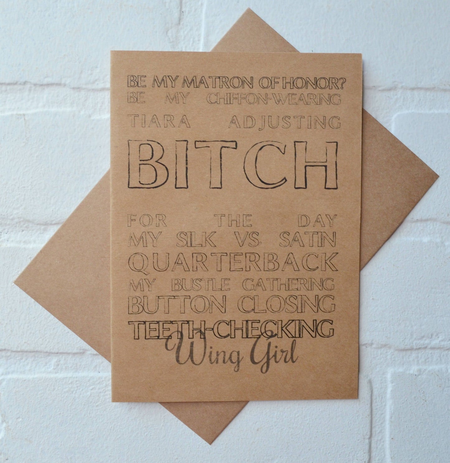 Silk vs Satin bridesmaid proposal cards | wedding party invite
