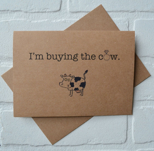 I'M BUYING the COW | groomsmen proposal cards | wedding party invite