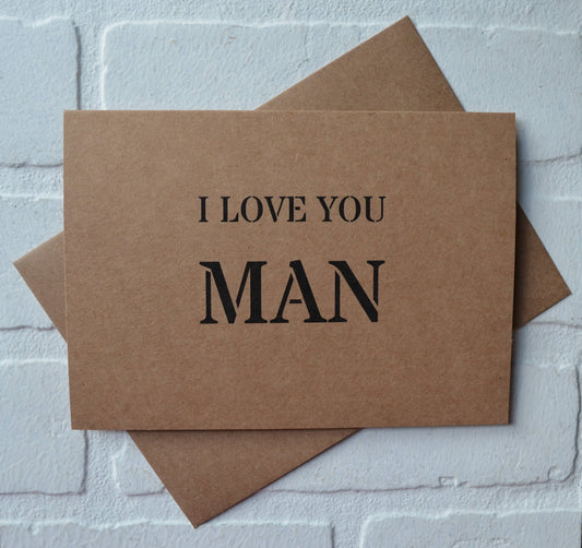 I LOVE YOU MAN groomsmen proposal cards | wedding party invite