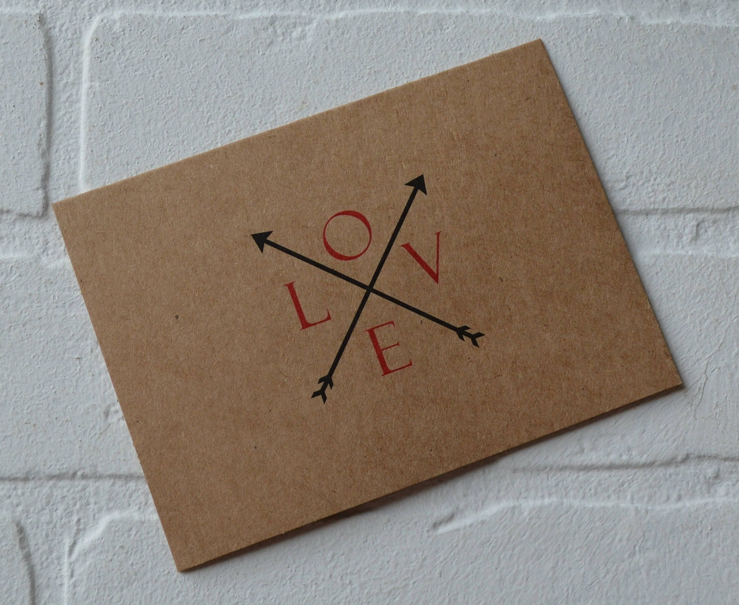 LOVE card ARROW love card kraft card blank inside card love arrow cards anniversary card valentines day card birthday card thank you cards