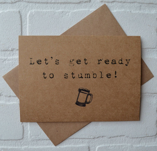 Let's GET READY to STUMBLE | groomsmen proposal cards | wedding party invite