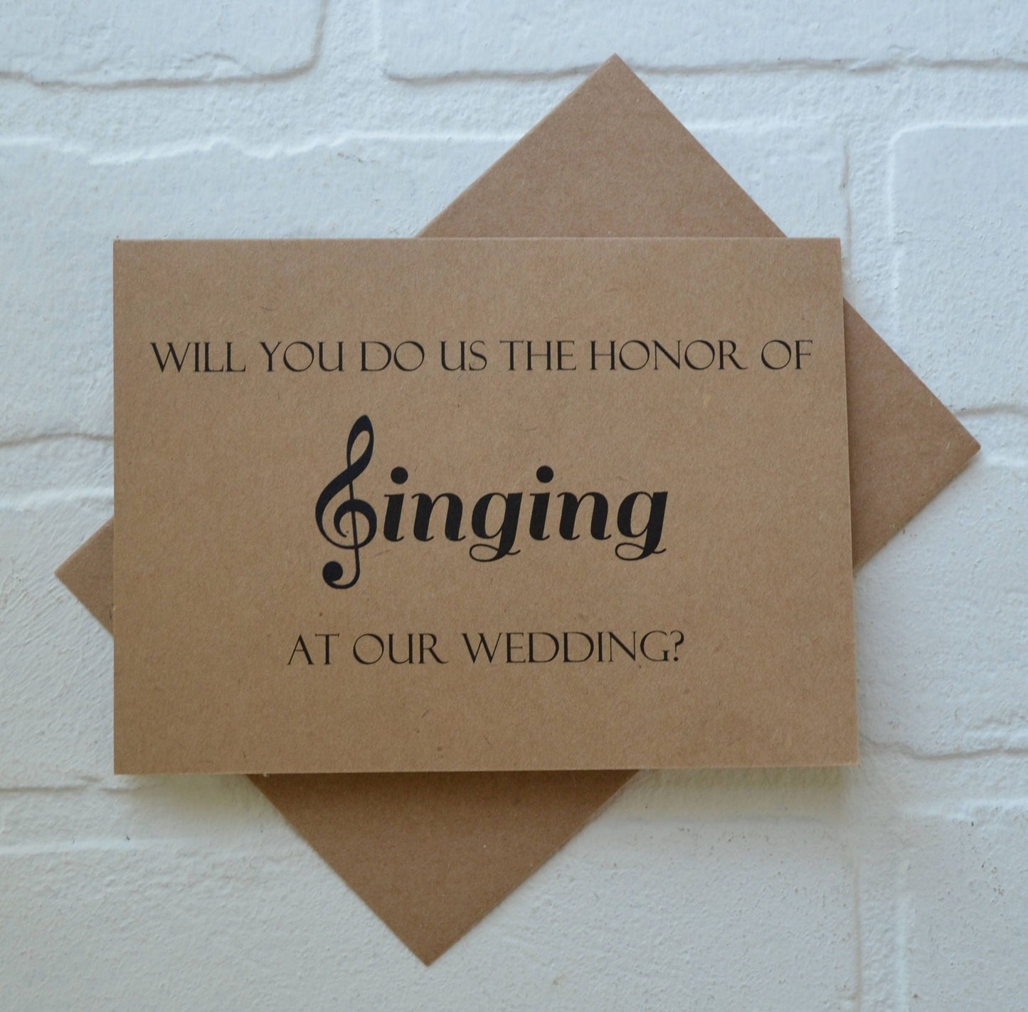 Will you do us the honor of SINGING at our WEDDING card singing at ceremony card will you sing at our wedding ceremony wedding music singer