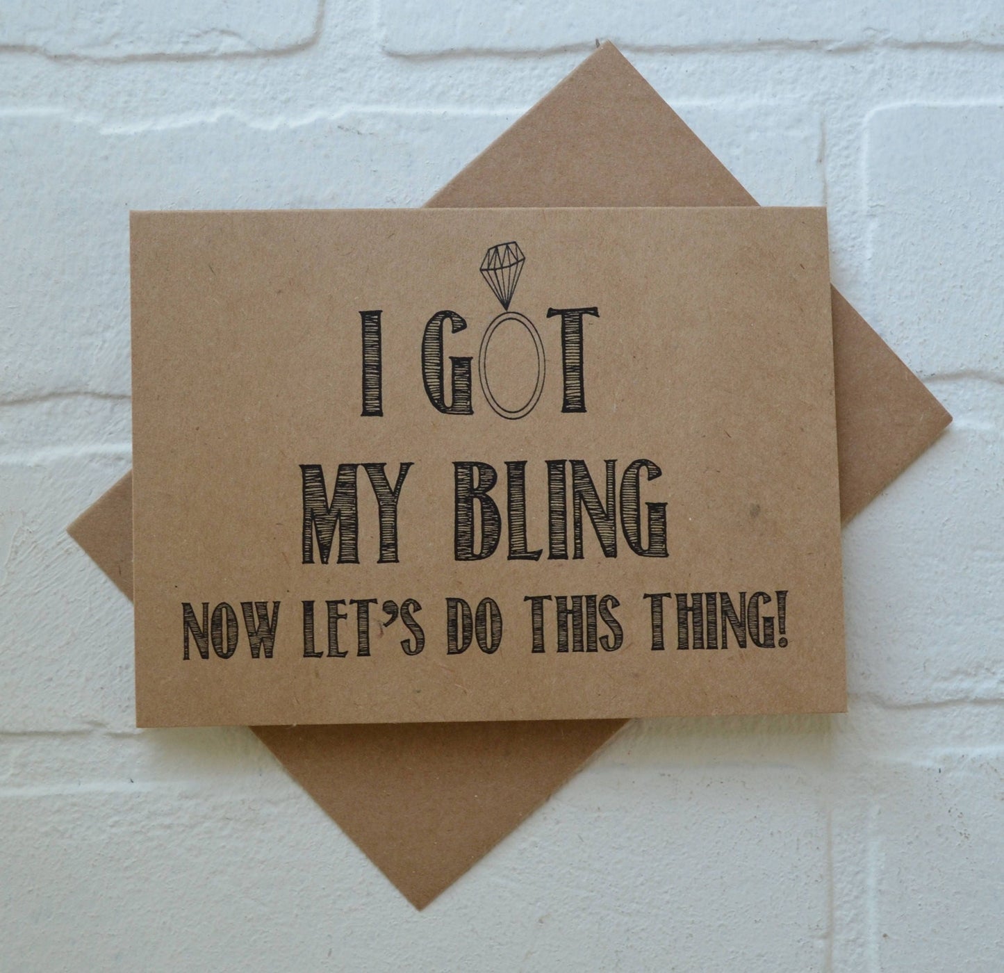 I got my bling lets do this thing bridesmaid proposal cards | wedding bridal party invite