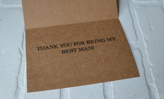 The WIFE made me THANK YOU for being my groomsman wedding party thank you cards