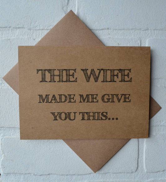 The WIFE made me THANK YOU for being my groomsman wedding party thank you cards