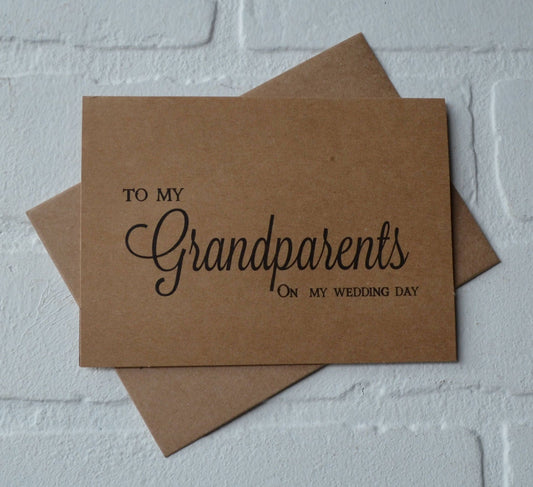 TO MY GRANDPARENTS on my wedding day thank you card | grandparent cards | grandma grandpa thanks | wedding gifts | bridal party gift box