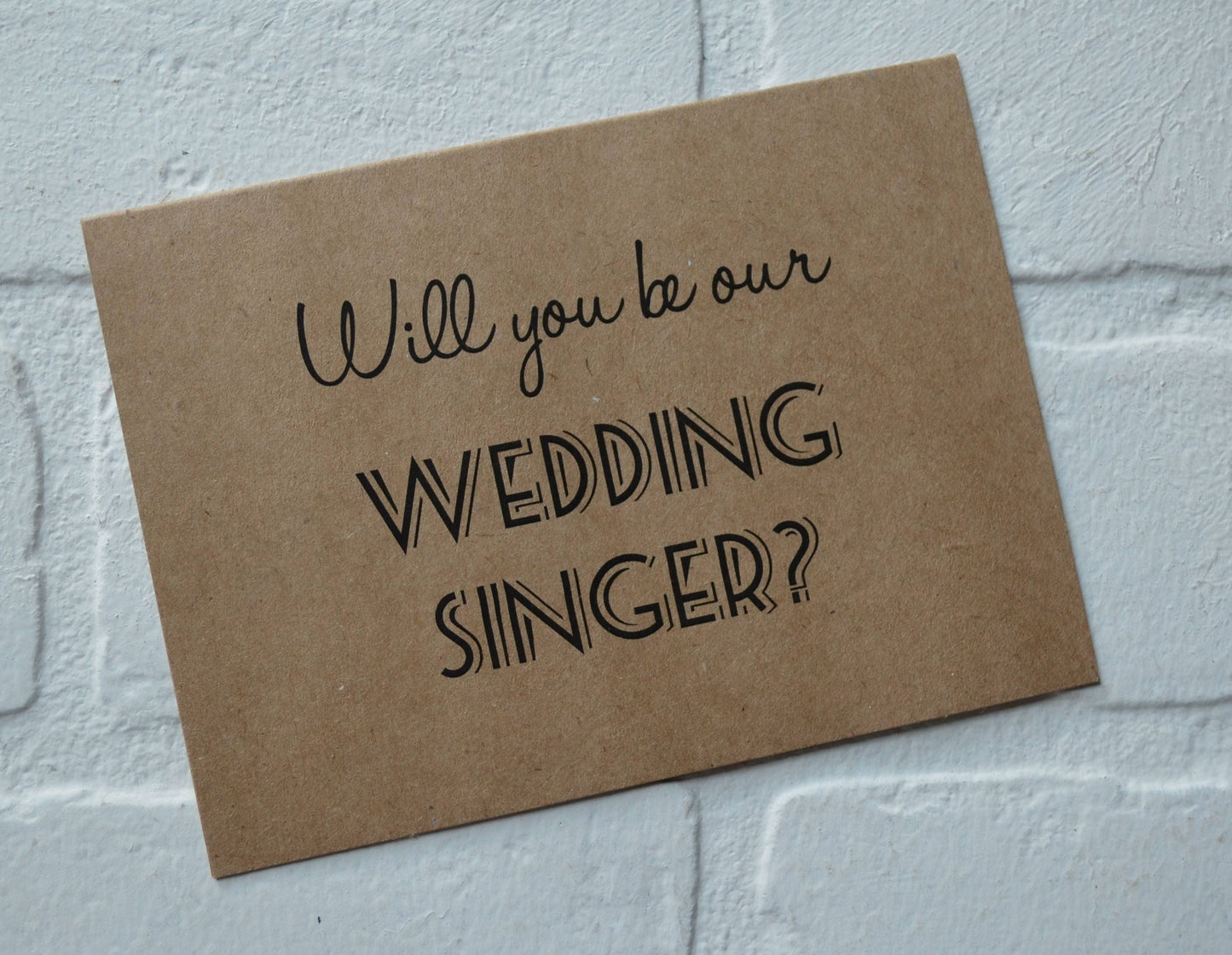 WILL be our wedding SINGER wedding card singing at ceremony card will you sing at our wedding ceremony singer wedding music card