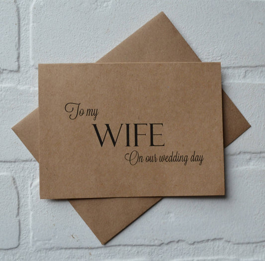 To my WIFE wedding day card | thank you wife card | thank you card | wedding cards | on my wedding day | woman of my dreams | future wife