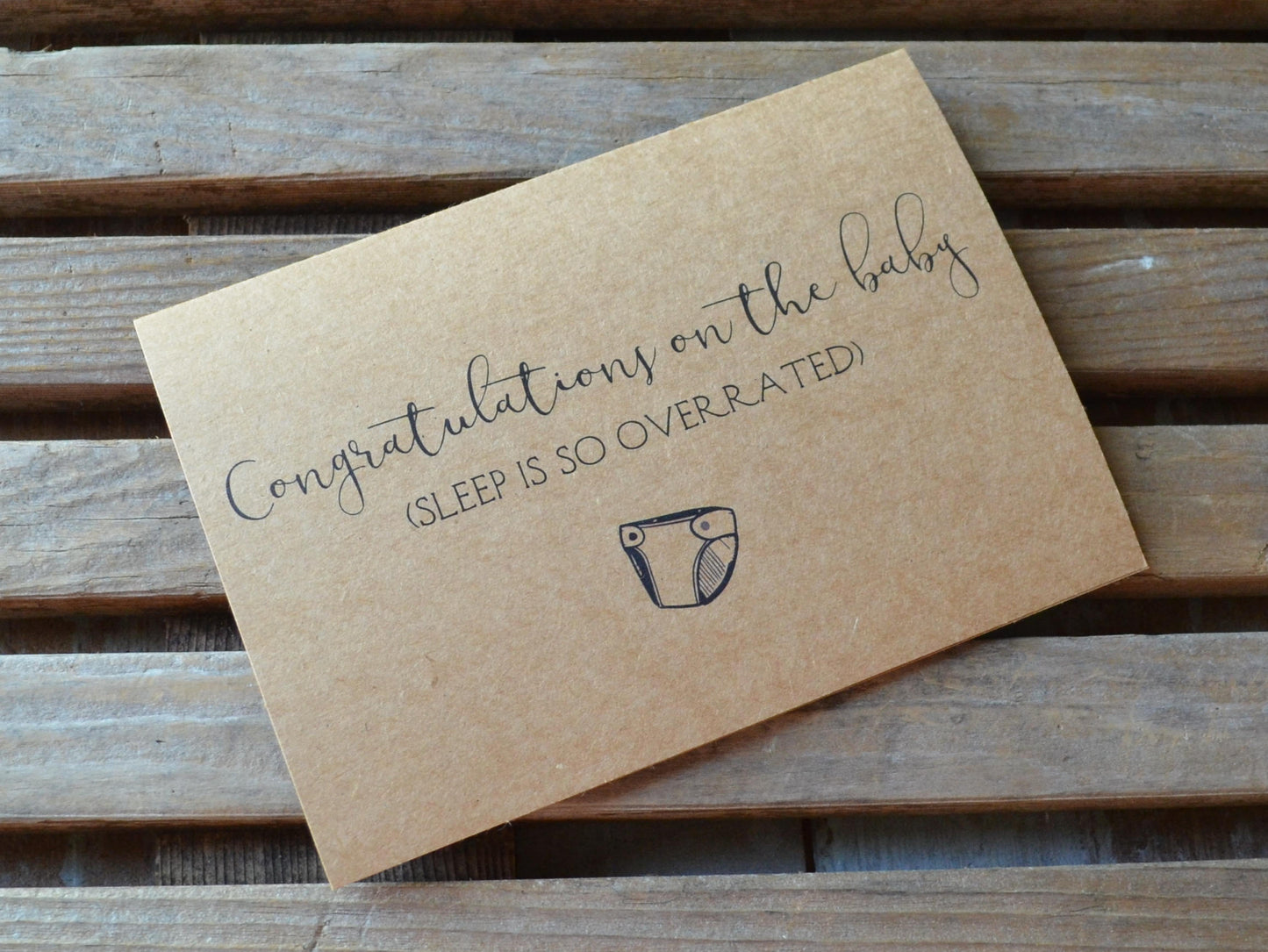 Congratulations on the baby (sleep is so overrated) | new baby card | expecting parents | congrats