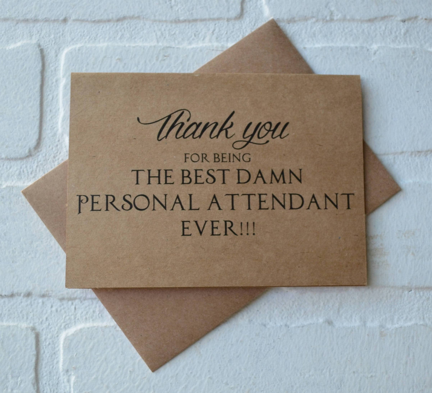 Thank you for being the BEST damn bridesmaid ever wedding bridal party thank you cards