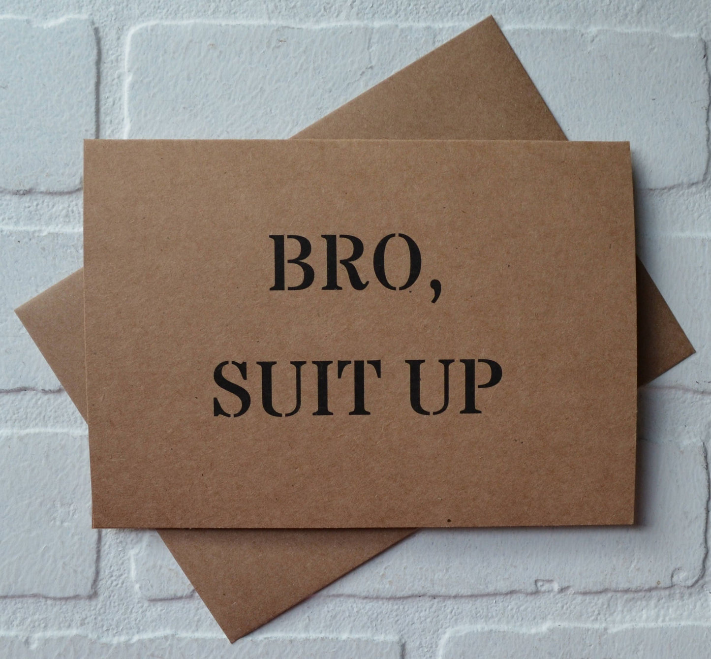 Bro suit up | groomsmen proposal card | wedding party invite