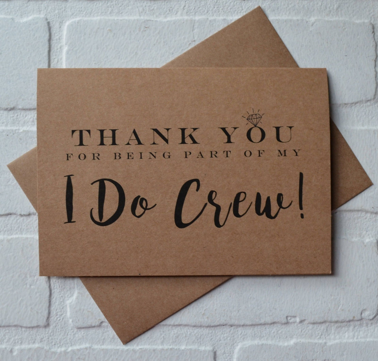 thank you for being part of my I DO CREW wedding thank you card | bridal party gifts | bridesmaid | maid of honor | personal attendant cards