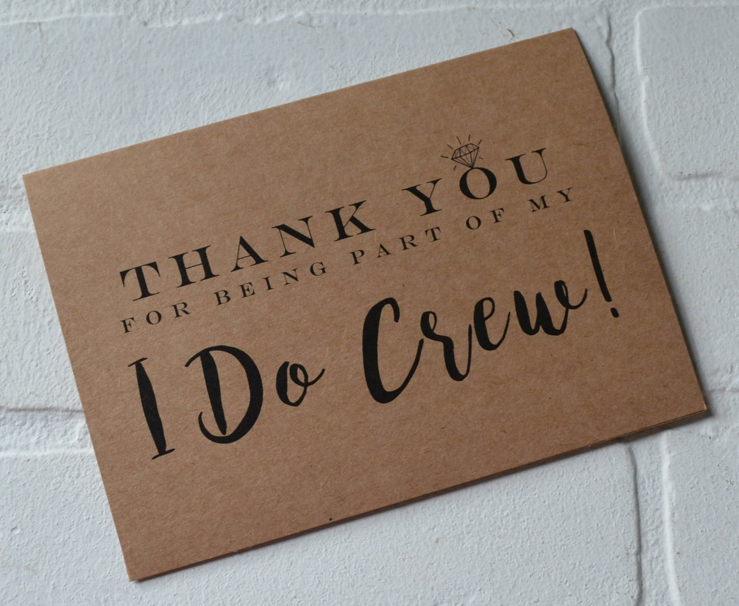 thank you for being part of my I DO CREW wedding thank you card | bridal party gifts | bridesmaid | maid of honor | personal attendant cards