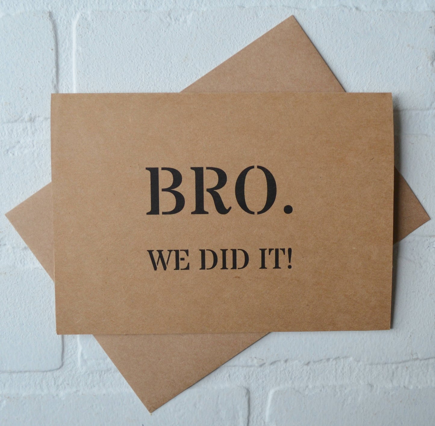 Bro we did it | wedding thank you card