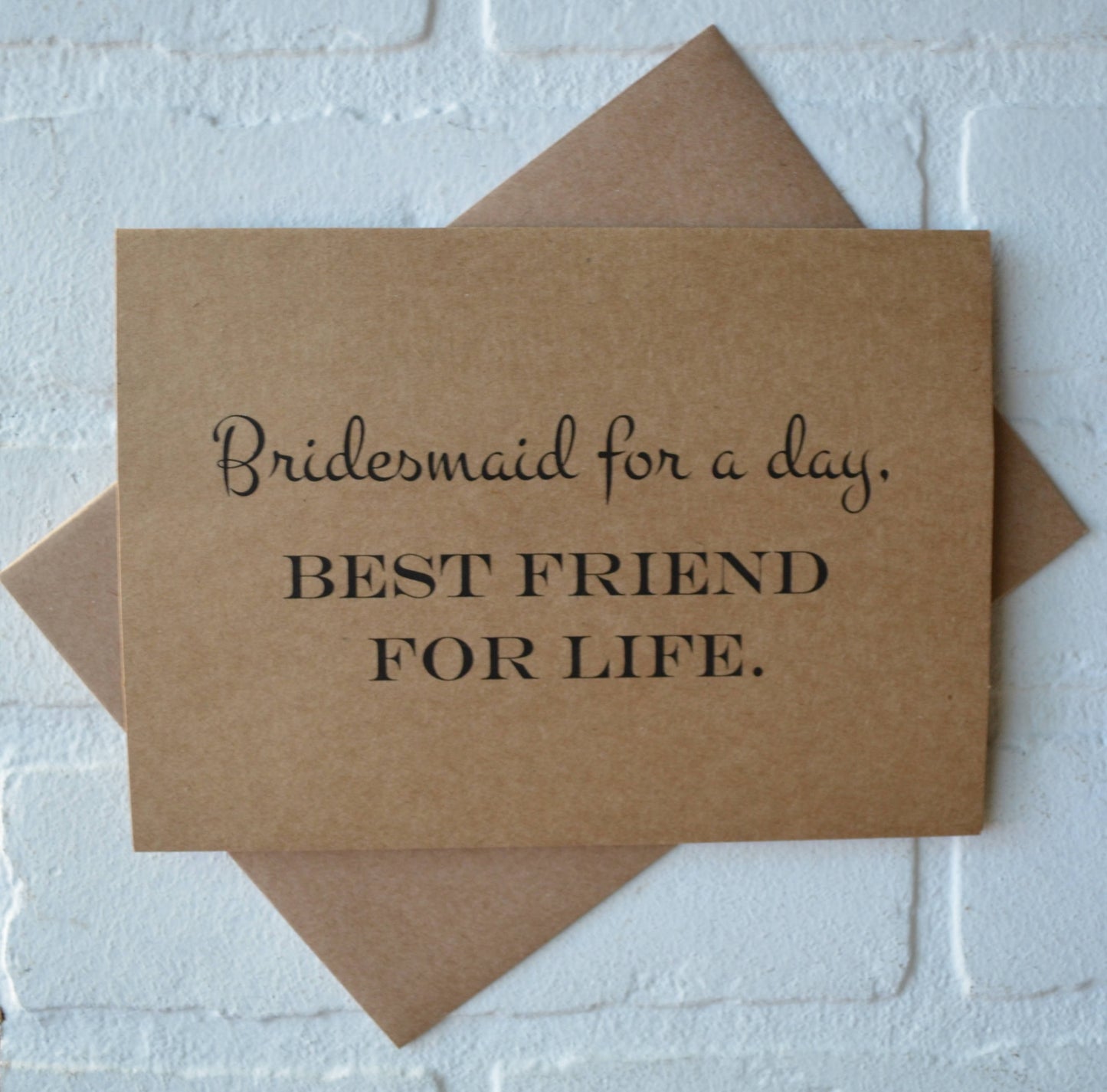 Bridesmaid for a day best friend for life | Bridesmaid proposal card | wedding party invite