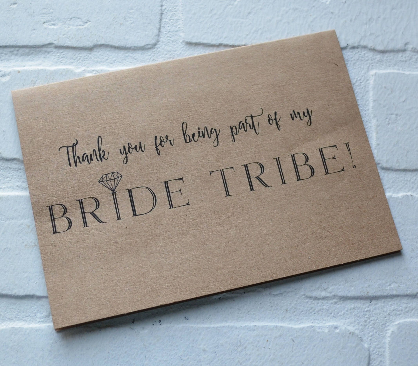 THANK you BRIDE TRIBE card | bridal card | thank you bridesmaid | wedding crew thank you | wedding party proposal invite | bridal tribe |