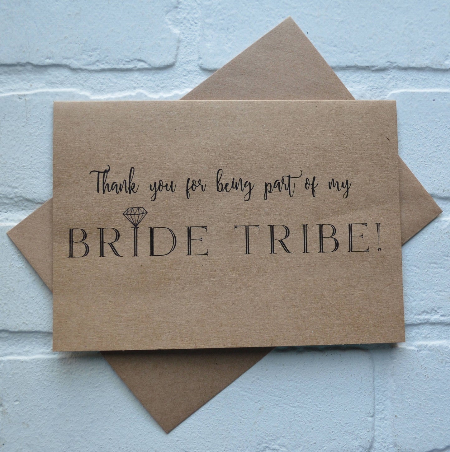 THANK you BRIDE TRIBE card | bridal card | thank you bridesmaid | wedding crew thank you | wedding party proposal invite | bridal tribe |