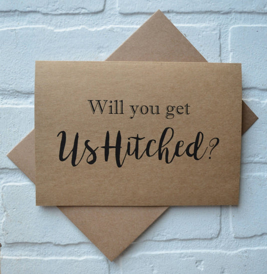 Will you get us hitched | Officiant Proposal Card | Wedding Party Invite