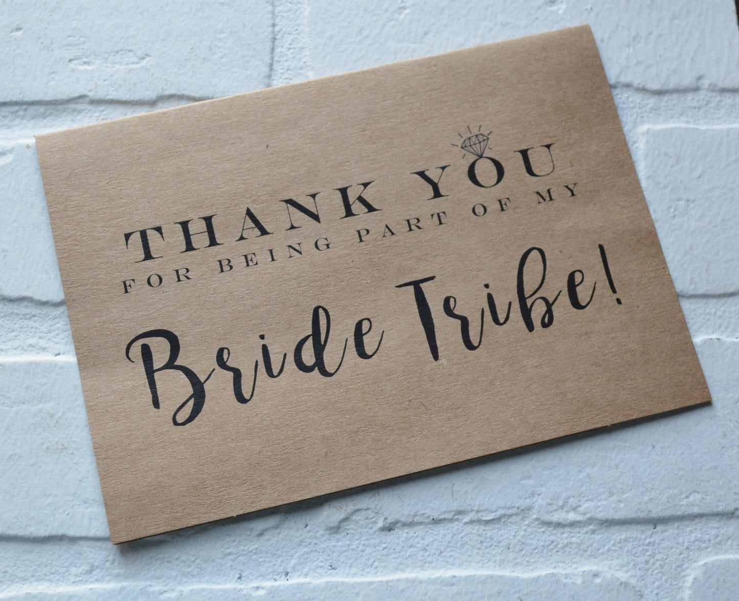 thank you for being part of my BRIDE TRIBE wedding party card | thanks | bridesmaid gift | maid of honor gifts | bridal party | flower girl