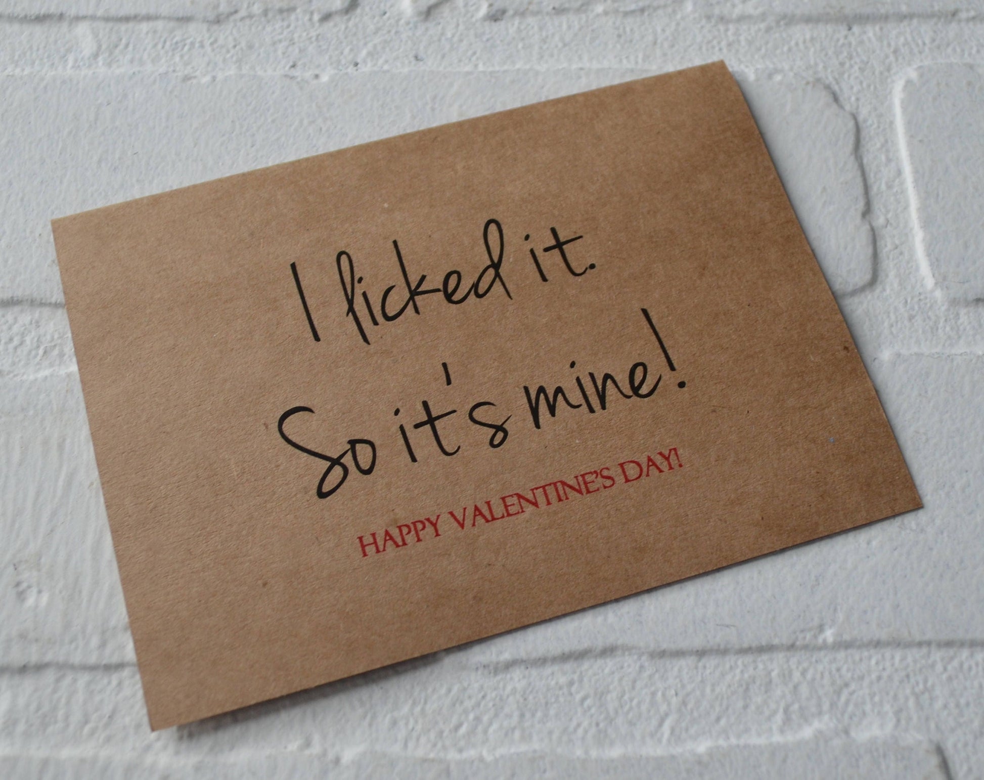 I LICKED it so it's MINE card funny valentines day cards naughty