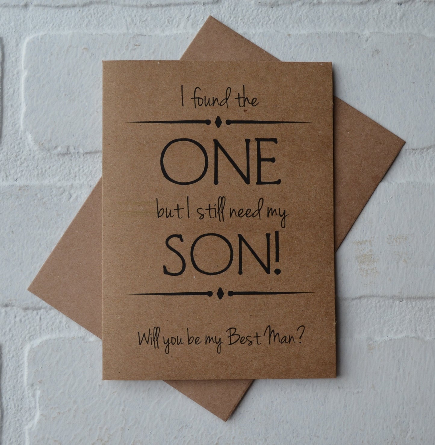 I found THE ONE but I still need my SON groomsmen proposal cards | wedding party invite