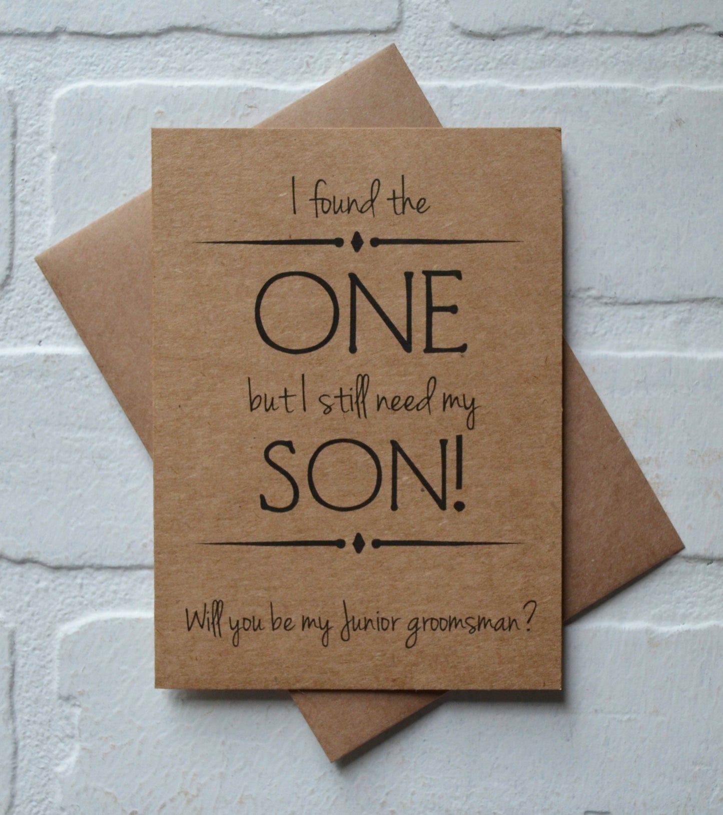 I found THE ONE but I still need my SON groomsmen proposal cards | wedding party invite