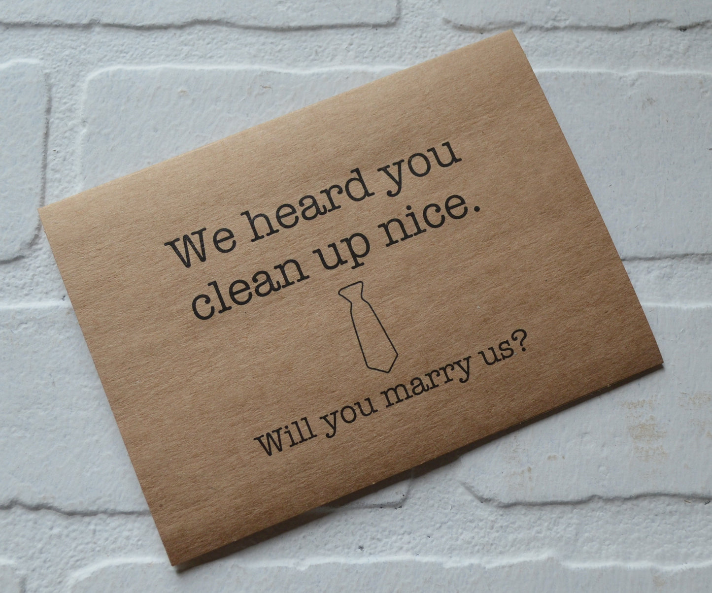 We heard you clean up nice | Officiant Proposal Card | Wedding Party Invite