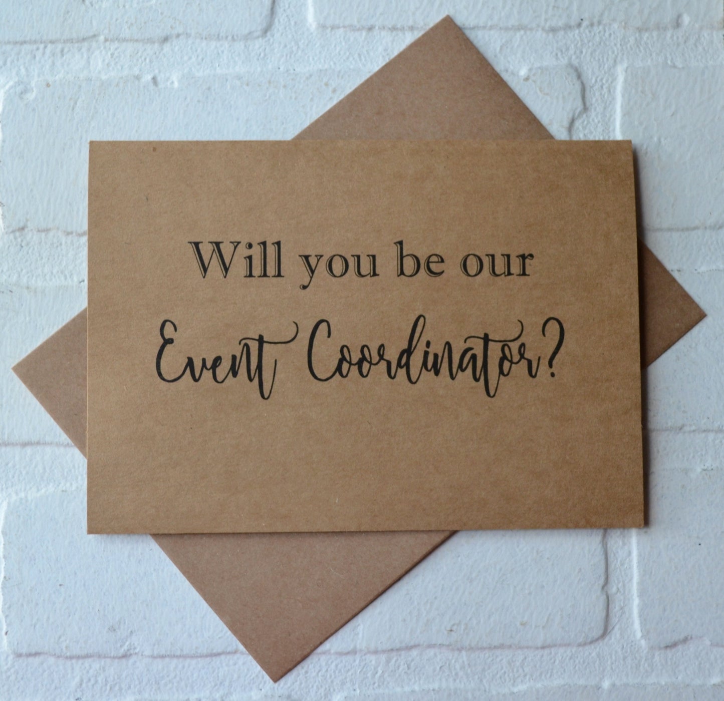 Will you be OUR EVENT COORDINATOR wedding coordinator wedding planner card personal attendant wedding planner day of wedding planner card