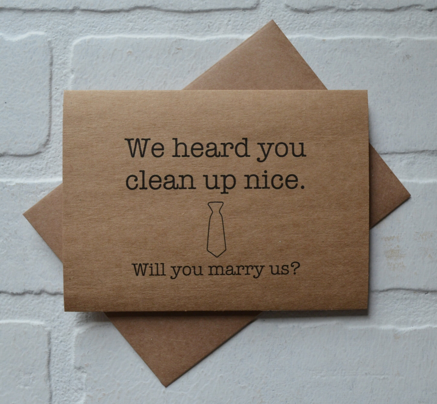 We heard you clean up nice | Officiant Proposal Card | Wedding Party Invite