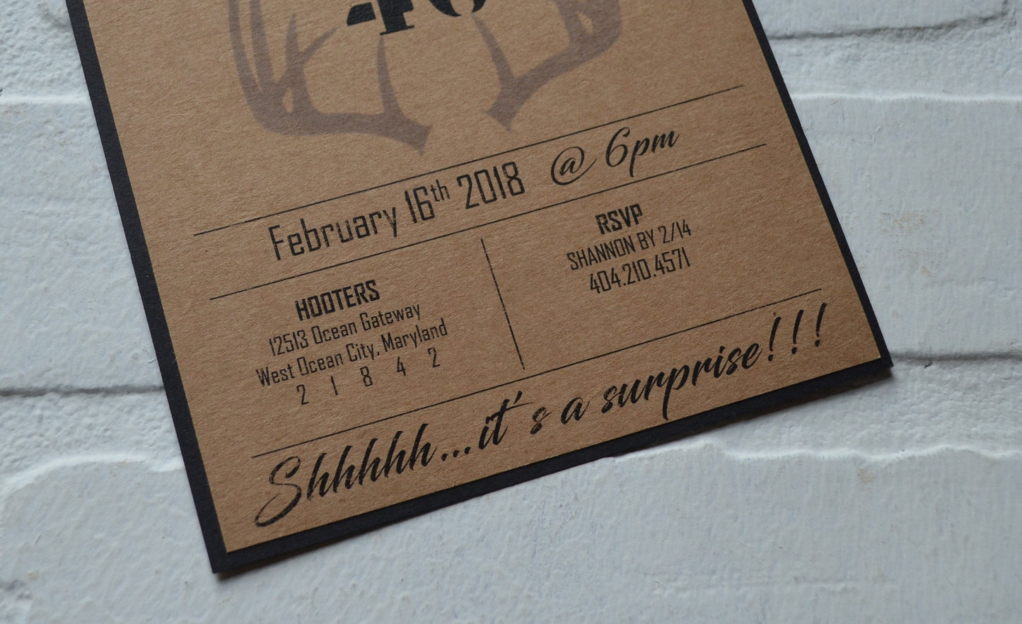 The OLD BUCK is turning 30 40 50 hunting birthday invitation birthday party invite hunter birthday over the hill birthday kraft rustic bday