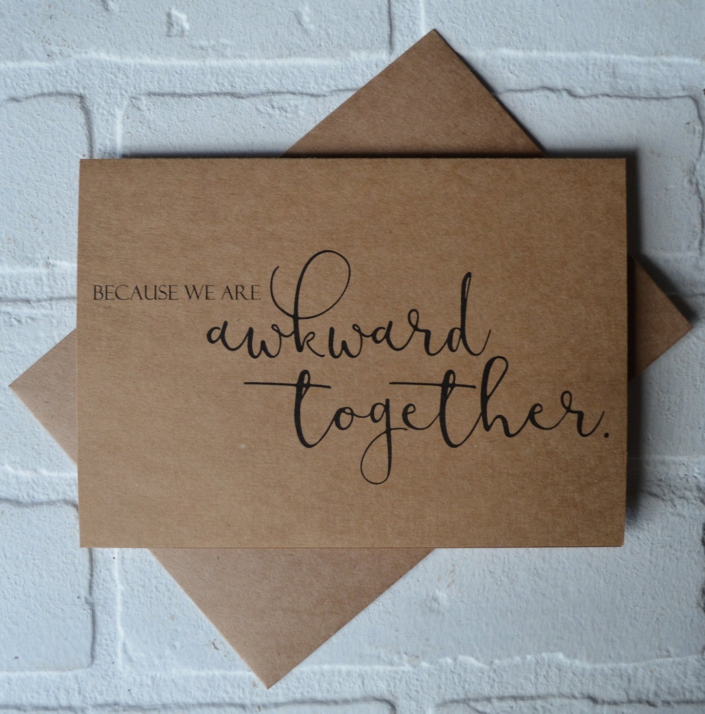 Because we are Awkward Together | bridesmaid proposal card | wedding party invite