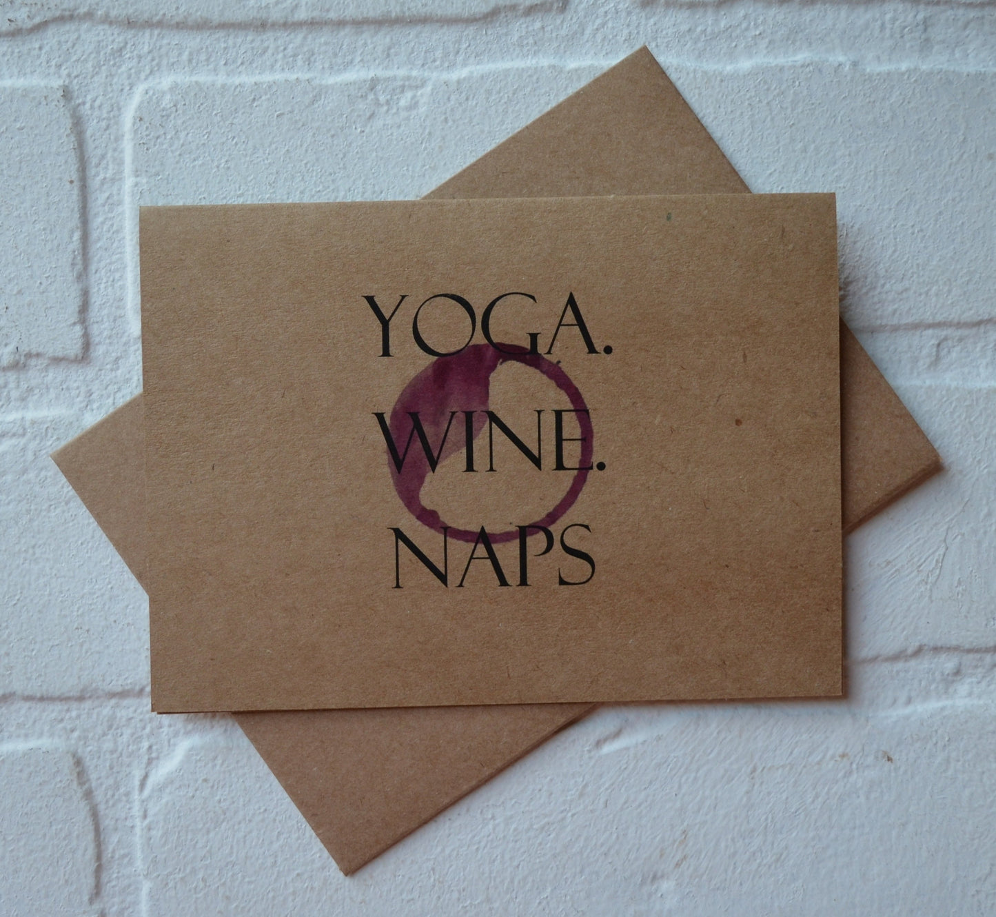 YOGA. WINE. NAPS. | yoga card | yogi hindu greeting